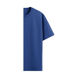 เสื้อยืดแขนสั้นคอกลมไซส์ใหญ่สำหรับผู้หญิง ผ้าฝ้ายออร์แกนิค 100% ระบายอากาศได้ดี เป็นมิตรกับสิ่งแวดล้อม สีน้ำเงินลำลอง - Product Image 5