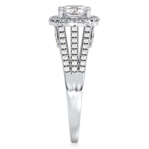 Bague de fiançailles en or blanc 14 carats avec diamant rond de 2,5 carats, best-seller REYES, pour femmes, bijoux fins de créateur classique - Product Image 5