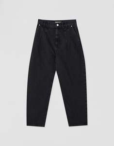 Pantalon rigide droit classique en denim brut 12oz pour homme Noir Indigo - Product Image 1