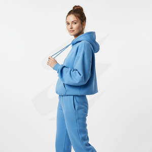 Sweat-shirt à capuche ample pour femme, coupe oversize, épaules tombantes, design personnalisé, fabricant OEM, vente en gros pour le streetwear - Product Image 2