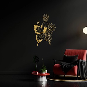 Arte de la pared Decoración de Metal abstracto elegante escultura de hierro hecha a mano colgante de pared decorativo para sala de estar dormitorio Oficina - Product Image 1