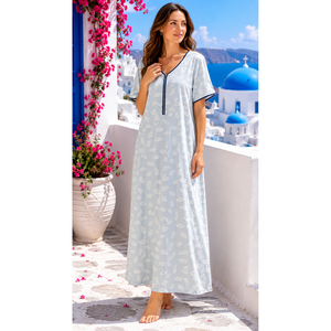 Chemise de nuit en TENCEL bambou ultra-douce et soyeuse, longue, respirante et écologique. Notre offre ODM la plus confortable, fabriquée en Spandex - Product Image 2
