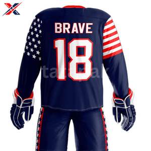 ชุดยูนิฟอร์มฮ็อกกี้น้ำแข็งสำหรับผู้ชายวัสดุโพลีเอสเตอร์แห้งเร็วระบายอากาศได้ดีที่สุด2025 - Product Image 2