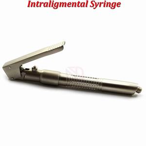 กระบอกฉีดยาทันตกรรมสแตนเลสแบบแมนนวลพร้อมปลายพลาสติกดูดสำหรับการผ่าตัด ใช้ซ้ำได้ คุณภาพเยอรมัน ดีไซน์ตรง - Product Image 5