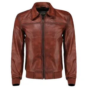 Customized <b>Men's</b> Genuine Sheep Leather Formal Winter Bomber <b>Jacket</b> Soft Thick Standing Collar Black Waterproof <b>Reversible</b> Hooded - Product Image 1