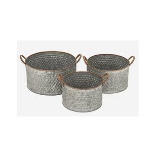 Jardinière de luxe écologique en métal et fer de forme classique Design en relief de fleur Décoration de jardin décorative Taille personnalisable - Product Image 5