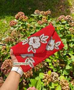 NEW HANDMADE BEADED WORK 2026 <b>CLUTCH</b> for WOMEN PARTY and HEART SHAPED DESIGN <b>Bags</b> with Bright color - Product Image 2