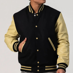 <b>Men</b> Baseball Varsity <b>Jacket</b> <b>Men</b> Plain Blank Varsity Letterman <b>Jackets</b> High Quality Wholesale Varsity <b>Jacket</b> Custom <b>Long</b> Sleeve - Product Image 1