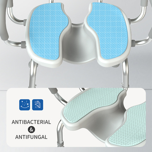 Sedia da <span class=keywords><strong>Doccia</strong></span> con Scanalatura Brevettata ZS Care, Facile da Pulire, <span class=keywords><strong>Sedile</strong></span> a U per Anziani e Disabili - Product Image 5