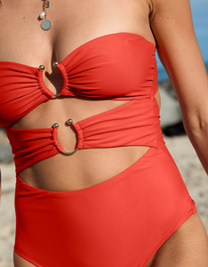 Maillot de bain une pièce découpé avec anneau fer à cheval - Product Image 3