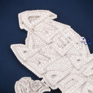 Colgante hecho a mano con letras personalizadas, colgante de plata 925, prueba de diamante VVS Moissanite, joyería de Hip Hop para hombres - Product Image 3
