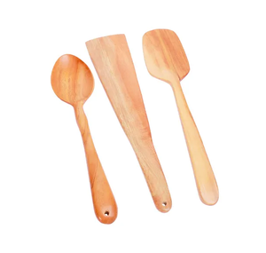 Wholesale Elegant Handicrafts <b>Wood</b> Spatula <b>Spoon</b> <b>Cooking</b> 4 Pieces & With Designer Handle Teak Utensils Set <b>Wood</b> Spatula - Product Image 4