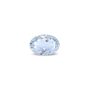 Pierre précieuse aquamarine de haute qualité, 7,06 carats, taille ovale facettée, diamant de laboratoire, 10 mm, couleur blanc-bleu, style beauté, pierre précieuse en vrac - Product Image 1