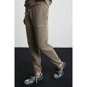 GRIMELANGE <b>Men's</b> Organic <b>Fleece</b> <b>Lined</b> <b>Jogger</b> Sweatpants with Embroidery Lettering - Product Image 2