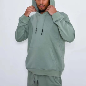 Ensemble de survêtement 2 pièces personnalisé avec logo, respirant, en molleton pour homme, comprenant un sweat à capuche et un pantalon de jogging - Product Image 6