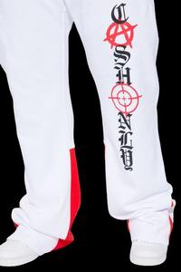 Pantalon de jogging à la mode personnalisé OEM Pantalons évasés à pile fendue pour hommes Pantalons à cordon de serrage Survêtements décontractés Pantalon de survêtement évasé de grande taille - Product Image 5