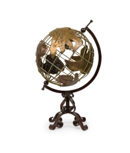 Globe en fer décoratif avec logo personnalisé Table d'anniversaire moderne faite à la main Utilisation de bureau Décoration intérieure personnalisée - Product Image 4