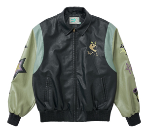 Blouson aviateur classique noir pur personnalisé vestes en cuir pour hommes veste en cuir véritable imprimée brodée vintage pour hommes - Product Image 1