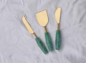 Ensemble de couverts de restaurant faits à la main couteaux à fromage en acier inoxydable avec manche en résine couverts vaisselle couteau cuillère accessoires - Product Image 4