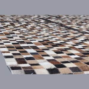 Premium Cowhide Patchwork Rug-<b>Large</b> Handmade <b>Plush</b> Carpet for Living Room and Bedroom - Product Image 2