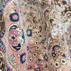 Tapis turc vintage 4,2x6,4 pi (127x194 cm), tapis en laine marron - Product Image 5