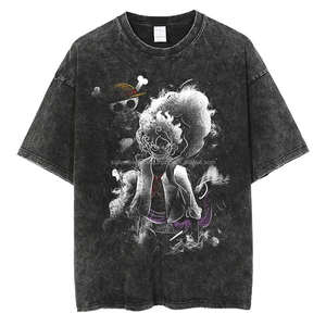 Custom Vintage Acid Wash <b>T</b>-<b>Shirt</b> Men 100% Cotton Plus Size Casual Streetwear DTG Printed Graphic Eco-Friendly Breathable Low - Product Image 1