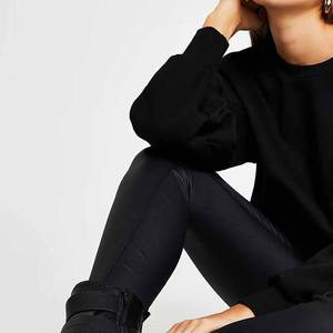 Haute qualité en gros femmes surdimensionné col rond sweat goutte épaule couleur unie sweats respirant sweats 2026 - Product Image 2