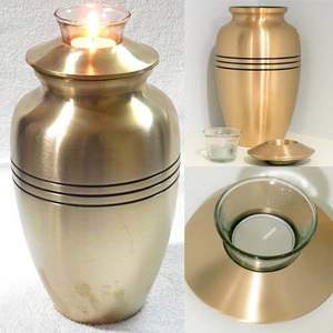 2023 Urna de cremación de Metal de latón antiguo personalizada de fábrica Nuevo diseño Suministros funerarios - Product Image 4
