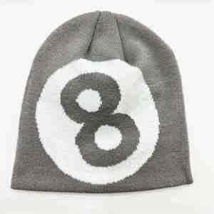 Bonnet d'hiver de luxe pour femmes 100% coton Logo brodé personnalisé mignon Style dessin animé tricot laine Bennie casquettes 100% - Product Image 1