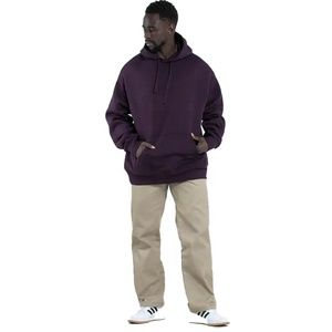 Sudadera con Capucha Personalizada para Hombre, 100% Algodón, Lisa, Morada, Gruesa, Talla Grande, FTI-MH-020 - Product Image 4