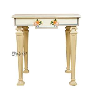 Mesa Auxiliar Cuadrada Artesanal con Incrustaciones de Marquetería Animal Colorida y Detalles Florales Pintados a Mano para Decoración de Hogar de Lujo - Product Image 2