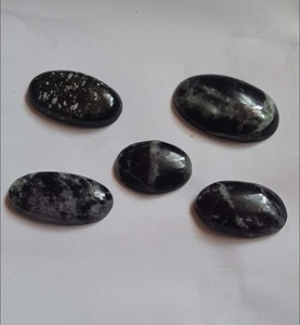 Top Quality Smooth Loose Black <b>Obsidian</b> Cabochon Stone New Arrival Flat Party Wear Stones - Product Image 2
