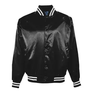 Chaqueta deportiva para hombre, tela satinada, Otoño, estilo callejero informal, chaqueta de estilo béisbol, diseño personalizado, chaquetas Bomber para hombre - Product Image 1
