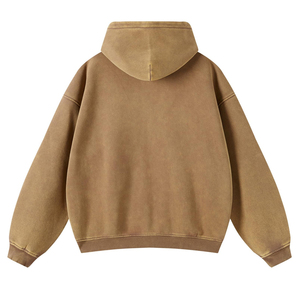 Sudadera con Capucha para Hombre, Lavado Ácido, Color Personalizado, a la Moda, 100% Algodón, Corte Regular, Cierre de Cremallera, Transpirable - Product Image 2