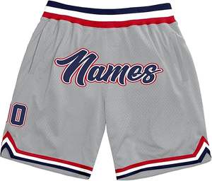 Pantalones cortos de baloncesto de secado rápido de malla de tamaño personalizado baratos al por mayor con bolsillos - Product Image 1