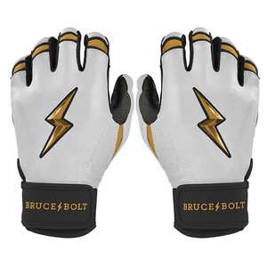 Guantes de Bateo de Béisbol y Sóftbol de Cuero de Primera Calidad con Cierre de Velcro, Antideslizantes y Duraderos para Adultos - Product Image 1