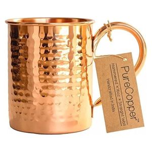 Vaso de cobre hecho a mano con cuidado acabado liso a prueba de fugas ideal para restaurantes, bares y hogares - Product Image 3
