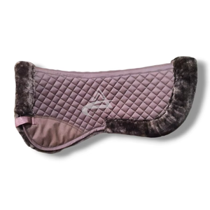 Produit équestre demi-tapis de selle fausse fourrure meilleure doublure supérieure confortable coton tissu demi-tapis de selle - Product Image 1