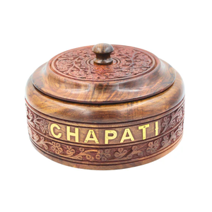 Wooden Casserole Chapati <b>Box</b> <b>for</b> Kitchen Hotpot Roti <b>Box</b> Casserole <b>for</b> Kitchen Serving Casserole Set Hotpot <b>for</b> Chapati Dining Table Decoration - Product Image 1