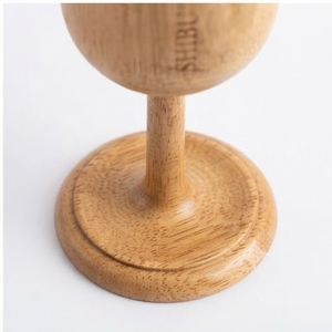 Verres à vin en bois de manguier, écologiques, lot de 2, faits à la main, design minimaliste, pour vin rouge, cocktail, pied moyen - Product Image 4