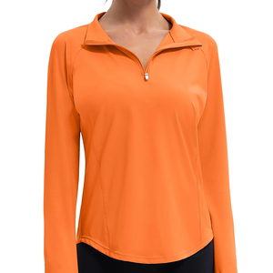 Vente en gros de pull ample à demi-fermeture éclair sweats chauds pour femmes sweats à capuche et sweat-shirts en coton polaire personnalisés 1/4 avec fermeture éclair pour femmes - Product Image 4