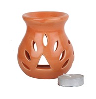 Diffuseur d'arômes en marbre Stonecrafts International, brûleur d'arômes en marbre rouge avec sculpture, porte-encens, diffuseur d'aromathérapie