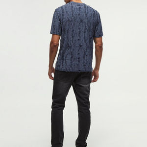 Vente en gros T-shirt épais T-shirt vierge de détresse surdimensionné pour hommes T-shirt de taille décontractée T-shirts personnalisés de taille surdimensionnée pour hommes - Product Image 5