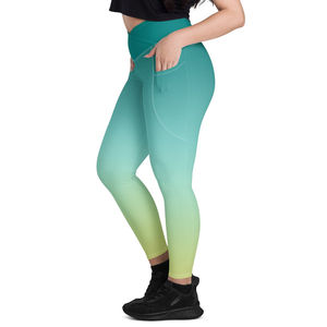 Seamless Scrunch <b>Leggings</b> for Women <b>with</b> Tapered Fit and <b>High</b> <b>Waist</b> Made from Soft Knit Stretch Fabric Blend - Product Image 3