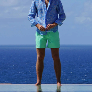 Vente en gros de shorts de bain de haute qualité, solides et décontractés, écologiques, extensibles dans les 4 sens, pour hommes, shorts de bain pour sublimation - Product Image 6