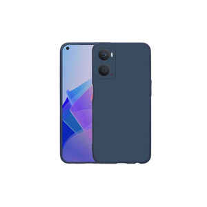 Étui de téléphone Oppo A96 4G, série ANKY Mara, coque en silicone liquide, bleu marine, coque en silicone souple antichoc pour le modèle A58 - Product Image 1