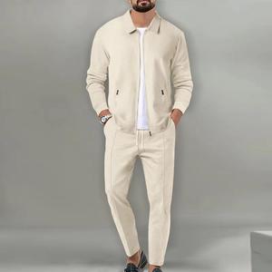 Conjunto térmico polar de algodón para Hombre | sudadera y pantalones de chándal personalizados bordados para la vida al aire libre - Product Image 4