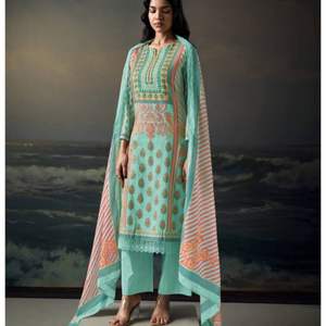 Elegante Pashmina Impreso Salwar Kameez Trajes Elegante Trabajo hecho a mano Humedad que absorbe las arrugas para fiesta Venta al por mayor disponible - Product Image 2