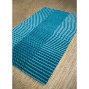 Alfombra de Lana Anudada a Mano Clan Blue AKWL-1149 9x12 Rectangular con Patrón de Rayas para Decoración de Sala de Estar Juvenil o Pasillo - Product Image 2