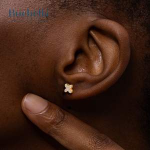 Pendientes de Plata de Ley S925 con Incrustaciones de Oro de 14k, Estilo Hip Hop, con Diamantes Cultivados en Laboratorio de 10mm, en Forma de Cruz X, para Hombre - Product Image 1